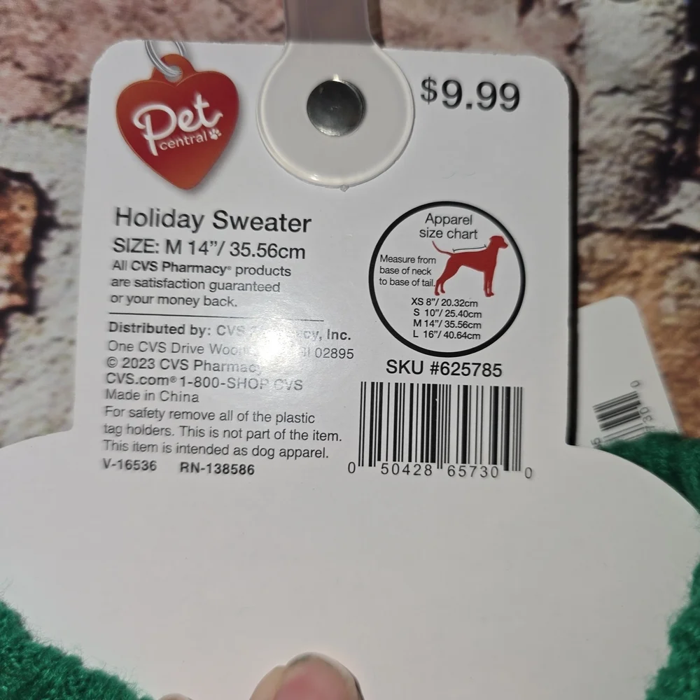 Festive Green and Orange Dog Sweater